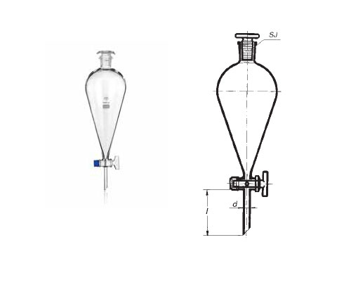 Делительная воронка в химии рисунок