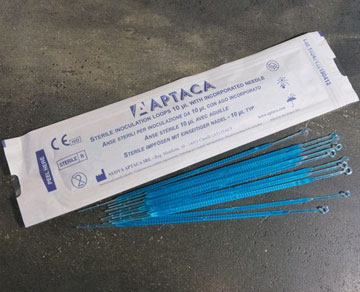 12007321 Петля бактериологическая Aptaca, стерильная, 10 мкл, 20 шт/упак
