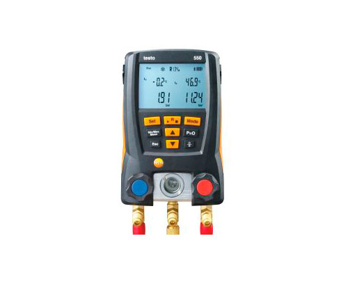 TESTO 0563 1550 Цифровой манометрический коллектор TESTO 550 и 2 зонда-зажима температуры
