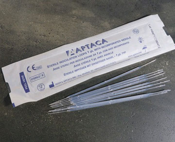 12007320 Петля бактериологическая Aptaca, стерильная, 1 мкл, 20 шт/упак