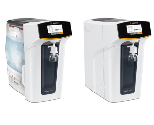 H2O-MA-UV-T Система Sartorius arium mini plus для получения воды 1 типа и 3 типа до10 л/день, в комплекте с УФ лампой