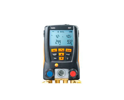 TESTO 0563 1557 Цифровой манометрический коллектор TESTO 557 и 2 зонда-зажима температуры