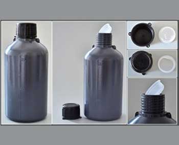 11001521 Бутылка полиэтиленовая узкогорлая градуированная Aptaca серый, 500 мл