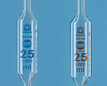 29714 Пипетка Мора BLAUBRAND с одной меткой, 20 мл