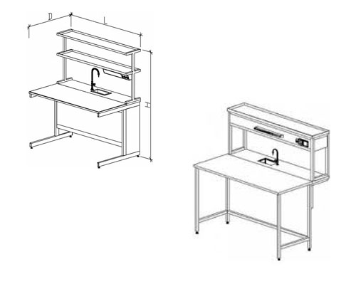 Островной стол для кабинета химии